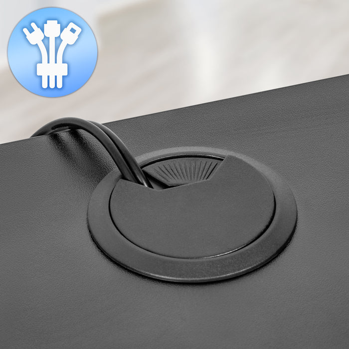 Duronic DD2 BK 120 cm Desk Top Nero con 2 cassetti | Compatibile con tutti i Desk Top da 120 cm | Accessorio per scrivania | Professionale estetico e organizzato | Superficie per sollevare lo schermo