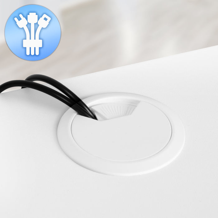 Duronic DD2 WE 120 cm DeskTop Bianco con 2 cassetti | Compatibile con tutti i Desk Top da 120 cm | Accessorio per scrivania | Professionale estetico e organizzato | Superficie per sollevare lo schermo