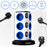 Duronic ET12L Multipresa Torre 3680W con 12 Prese Schuko, 3 USB, Luce LED Notturna Touch, Ciabatta Elettrica Verticale, Protezione Sovraccarico, Cavo 1.8m, Torre Multipresa USB Casa Ufficio Gaming TV