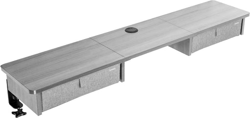 Duronic DD3 GY 120 cm Desk Top Grigio con 2 cassetti |Compatibile con tutti i Desk Top da 120 cm | Accessorio per scrivania | Professionale estetico e organizzato | Superficie per sollevare lo schermo
