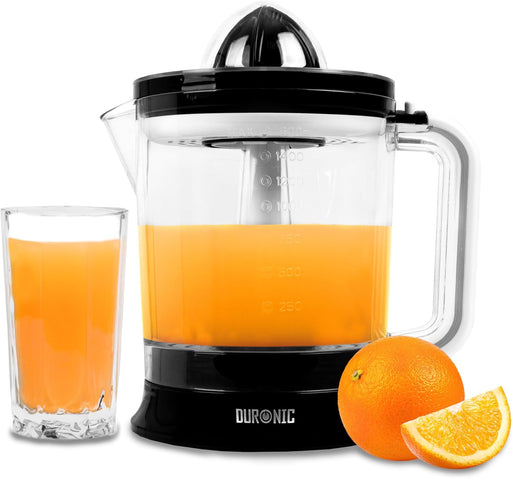 Duronic JE416 Spremiagrumi elettrico 40W, Estrattore 1,6 L, Spremiagrumi automatico con filtro regolabile, Spremitore per agrumi con 2 coni, per succo di arancia limone lime pompelmo