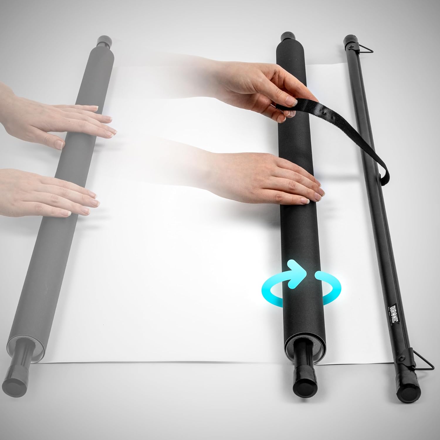 Duronic BPS70 16:9 Telo Proiettore 70 pollici, Schermo per proiettore, Telo da proiezione interno esterno, Home theater cinema Full HD 3D 4K, Schermo di proiezione anti pieghe per casa ufficio scuola