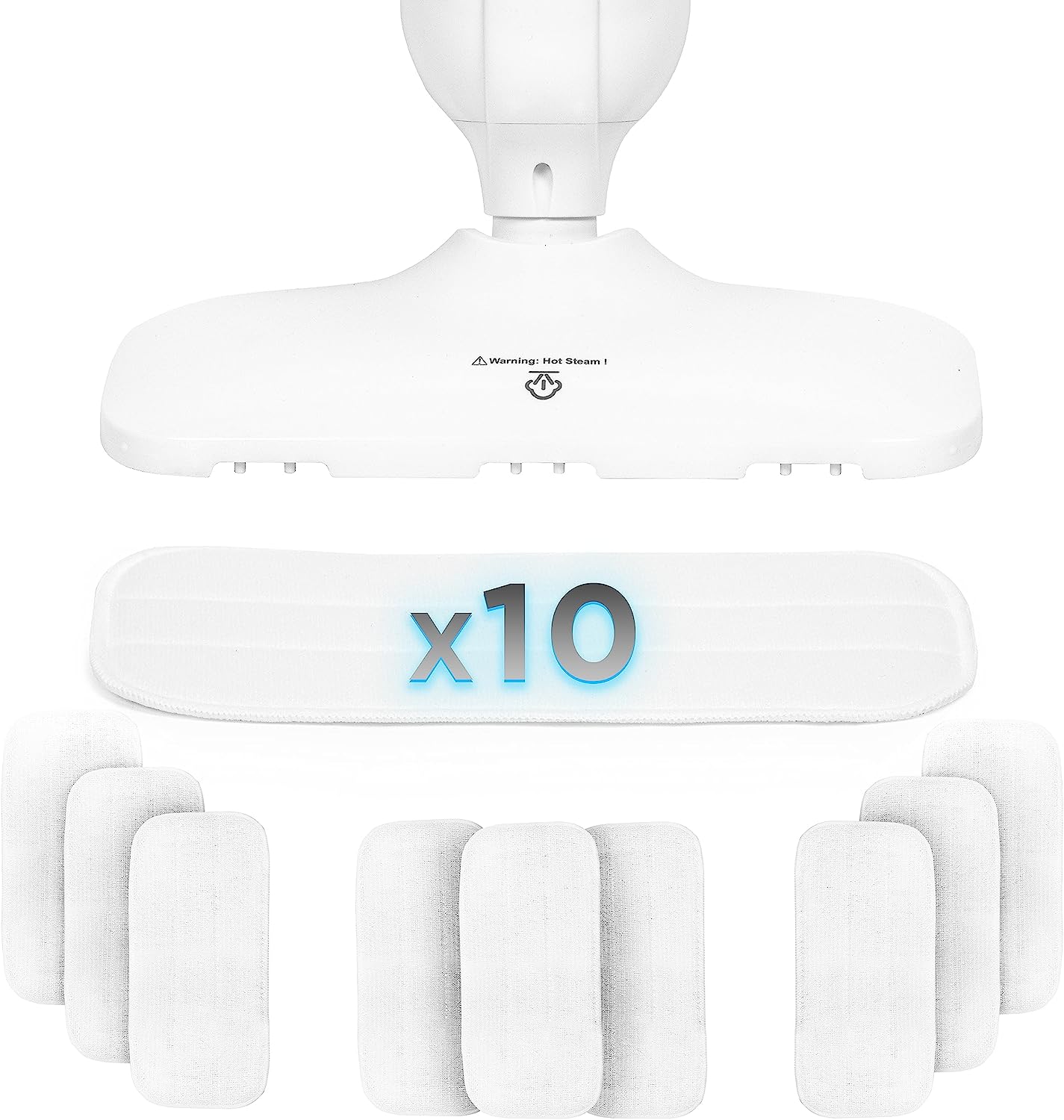 Duronic STM-SP 10 panni di ricambio per STM11 | Panni per Lavapavimenti | Steam mop elettrica Duronic SMT11 | Confezione da 10