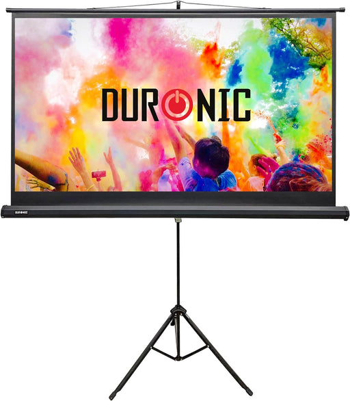 Duronic TPS75 16/9 schermo di proiezione opaco, per case, uffici, scuole, teatri e cinema, con treppiede| Schermo da 75  area proiettata 166 x 93| Montabile a parete o a soffitto