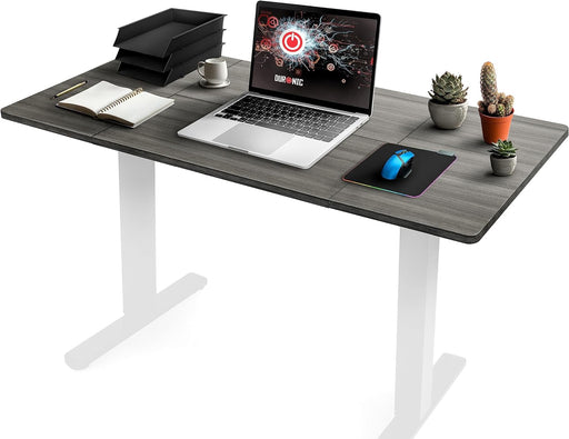 Duronic TT120 GY Piano scrivania  Ripiano scrivania 120x60x1,9cm- Compatibile con telai da scrivania Duronic | Piano di lavoro per ufficio ergonomico | Grigio