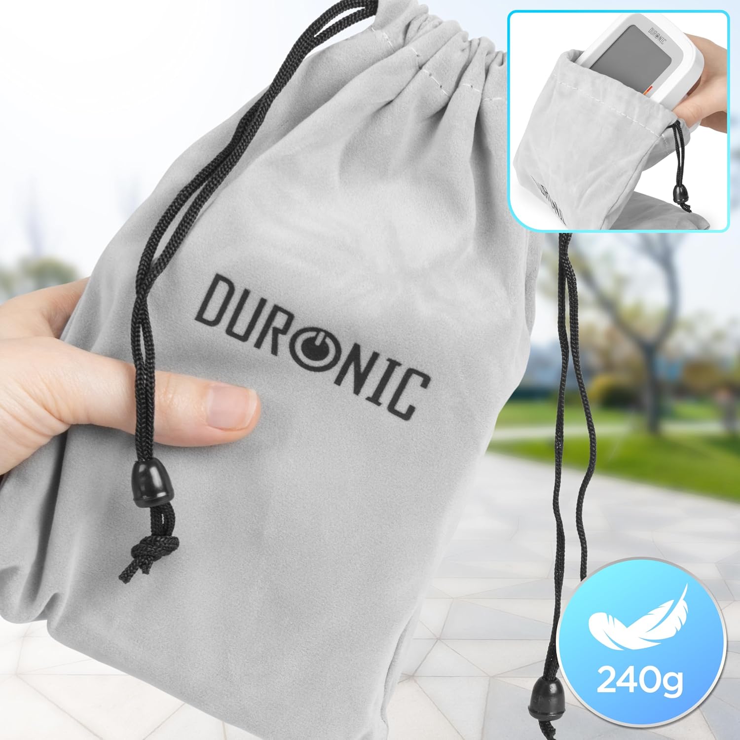 Duronic BPM95 Misuratore di Pressione da Braccio Digitale, Sfigmomanometro Automatico con Bracciale Regolabile, Memoria e Rilevazione Aritmie, 4 Batterie AA Incluse, Preciso e Facile da Usare