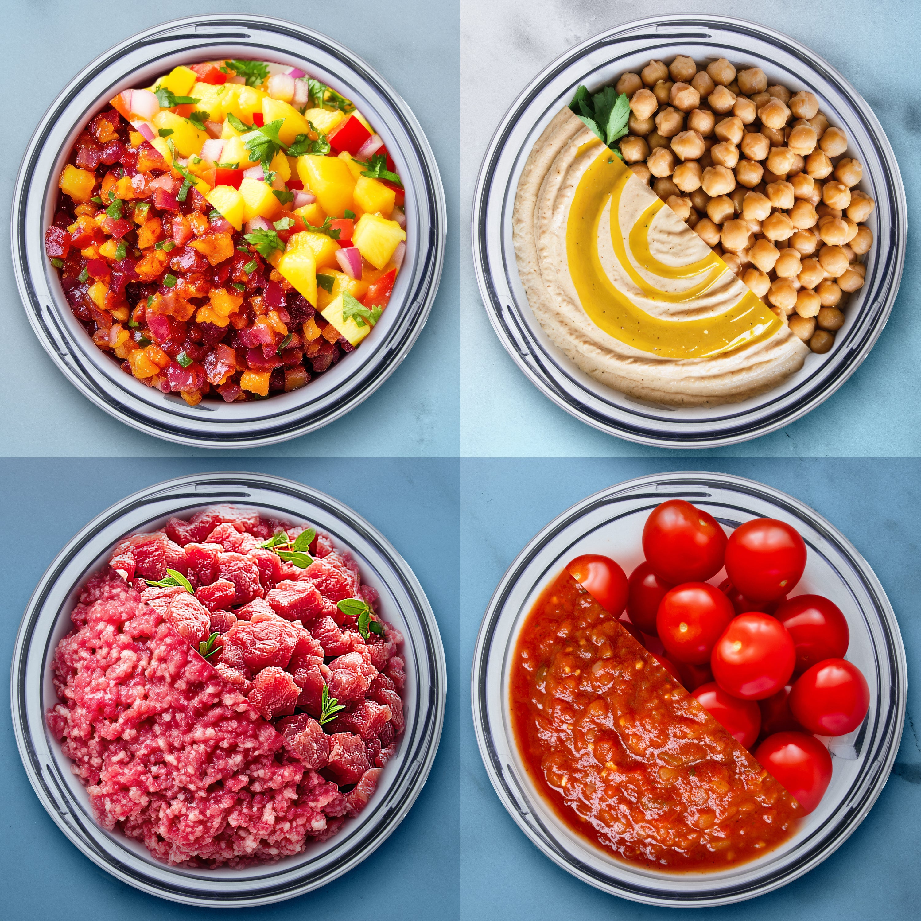 Duronic CH57 BK Mini Tritatutto 500W con 2 Ciotole 700 ml con Coperchio, Robot da Cucina Multifunzione per Verdure Frutta Carne Spezie, 4 Lame Acciaio Inox, Funzione Impulso, Preparazione Salse Nero