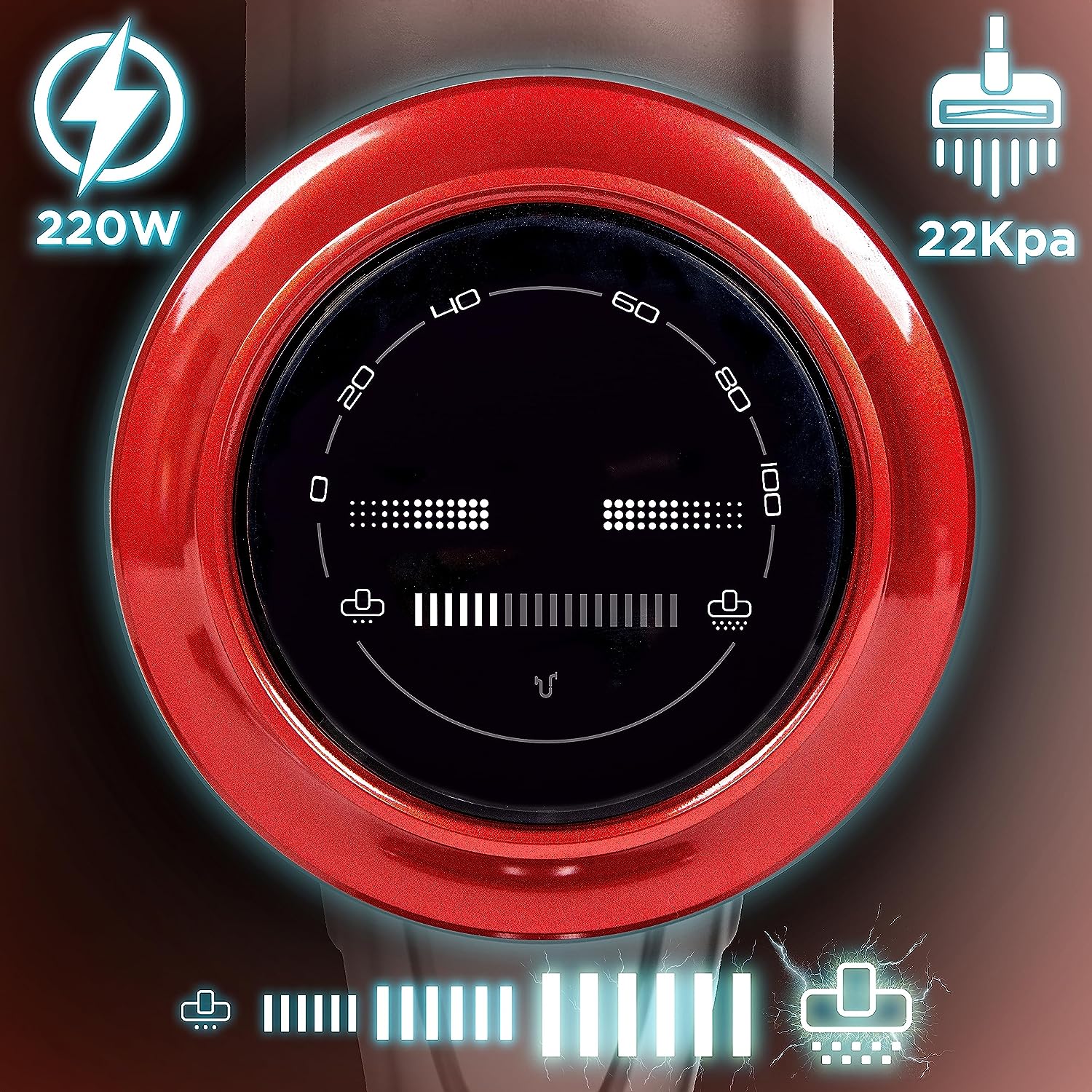 Duronic VC24 Scopa elettrica ricaricabile 220 W | 3 velocità | Aspirapolvere e aspirabriciole senza fili | Batteria ricaricabile | Autonomia 50 min | Senza sacco | Filtro HEPA | Tappeti e pavimenti
