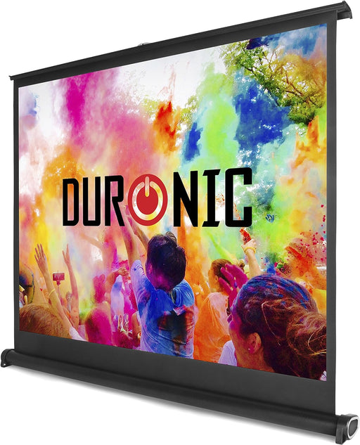 Duronic DPS50 /43 Schermo di proiezione 50” formato 4:3/102 X 76cm Telo da scrivania telo proiettore da tavolo telo da proiezione per interni/esterni Full HD 3D 4K - Home cinema home theater ufficio