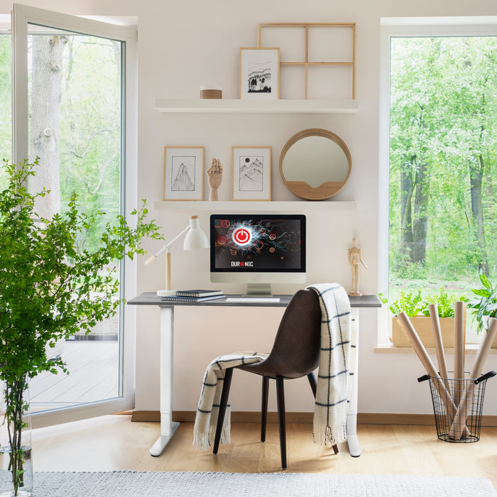 Duronic CD140 WG Scrivania Elettrica Regolabile in Altezza 140x60 cm, Desk Sit Stand Motorizzato 72-118 cm con Memorie USB USB-C, Carico 70 kg, Postazione Ergonomica Ufficio Casa Smart Working (Copy)