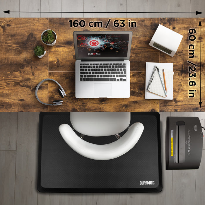 Duronic CD160 BO Scrivania Elettrica Regolabile in Altezza 160x60 cm Nera Bianco, Desk Motorizzato 72-118 cm, 3 Memorie, USB USB-C, Carico 70 kg, Postazione Ergonomica Ufficio Casa Smart Working