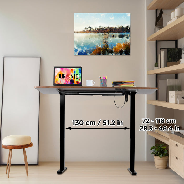 Duronic CD160 BT Scrivania Elettrica Regolabile in Altezza 160x60 cm Nera, Desk Motorizzato 72-118 cm, 3 Memorie, USB USB-C, Carico 70 kg, Postazione Ergonomica Ufficio Casa Smart Working