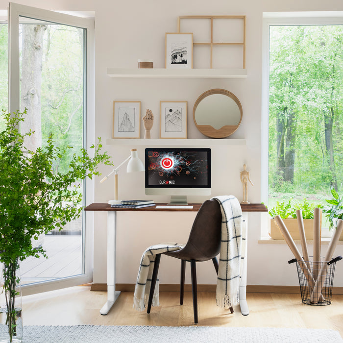 Duronic CD160 WT Scrivania Elettrica Regolabile in Altezza 160x60 cm Bianco, Desk Motorizzato 72-118 cm, 3 Memorie, USB USB-C, Carico 70 kg, Postazione Ergonomica Ufficio Casa Smart Working