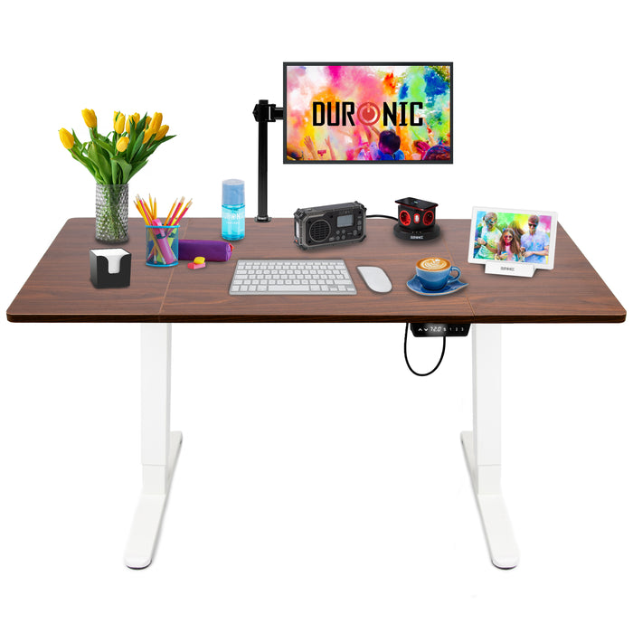 Duronic CD160 WT Scrivania Elettrica Regolabile in Altezza 160x60 cm Bianco, Desk Motorizzato 72-118 cm, 3 Memorie, USB USB-C, Carico 70 kg, Postazione Ergonomica Ufficio Casa Smart Working