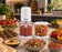Duronic CH57 WE Mini Tritatutto 500W con 2 Ciotole 700 ml con Coperchio, Robot da Cucina Multifunzione per Verdure Frutta Carne Spezie, 4 Lame Acciaio Inox, Funzione Impulso, Preparazione Salse Bianco