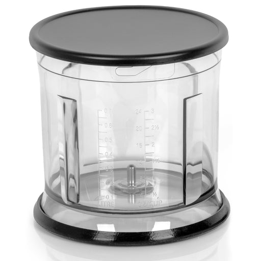 Duronic CHA57B Ciotola Ricambio per Tritatutto CH57 700ml Nera, Con coperchio, capacità 1L, base antiscivolo, leggera 250g, 13x14x14cm, ricambio compatibile CH57