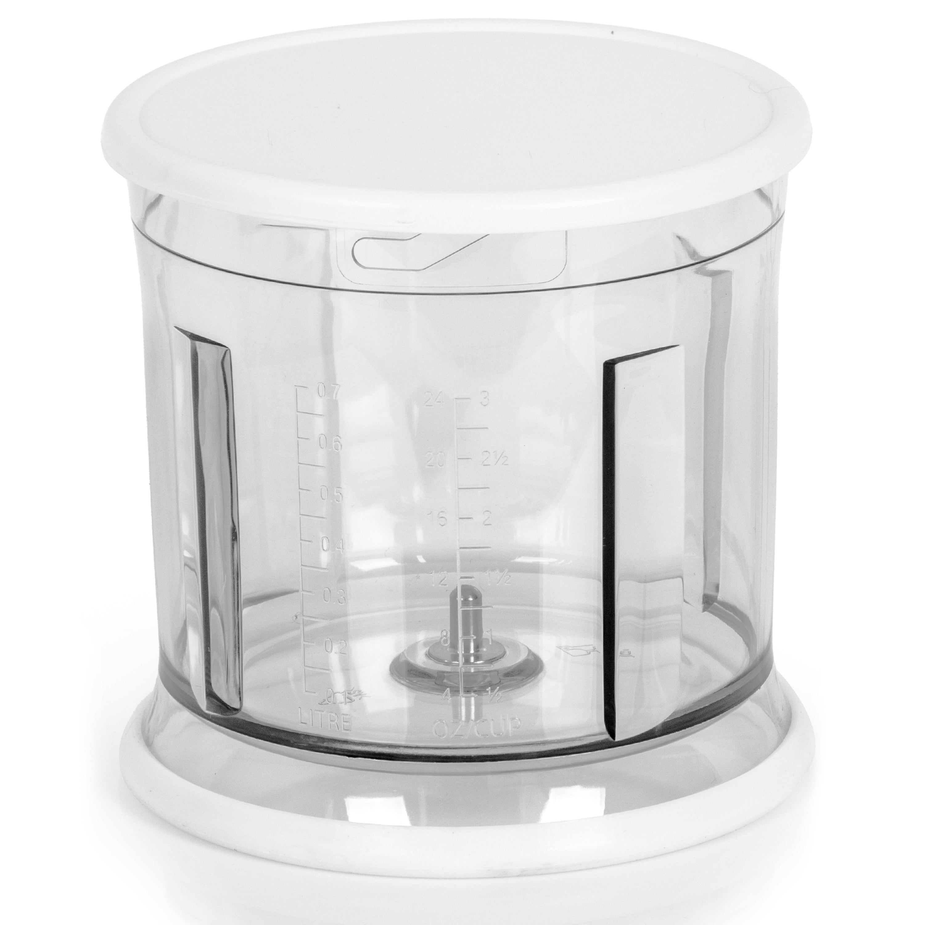 Duronic CHA57W Ciotola Ricambio per Tritatutto CH57 700ml Bianco, Con coperchio, capacità 1L, base antiscivolo, leggera 250g, 13x14x14cm, ricambio compatibile CH57