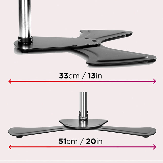 Duronic DM75 Supporto su base per Supporti monitor - Compatibile con la gamma Duronic DM15 DM25 DM35 DM453 - Base per supporto monitor per scrivania - Soluzione alternativa al morsetto - Acciaio