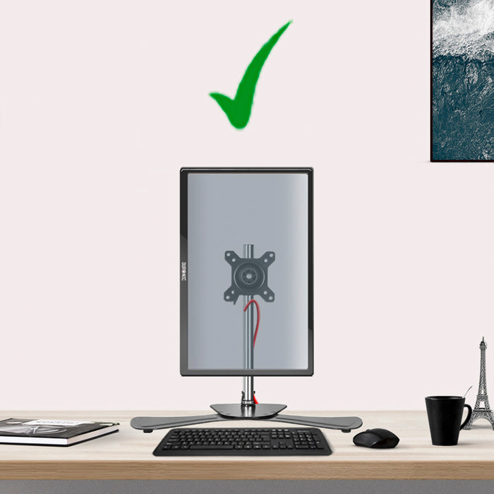 Duronic DM75 Supporto su base per Supporti monitor - Compatibile con la gamma Duronic DM15 DM25 DM35 DM453 - Base per supporto monitor per scrivania - Soluzione alternativa al morsetto - Acciaio