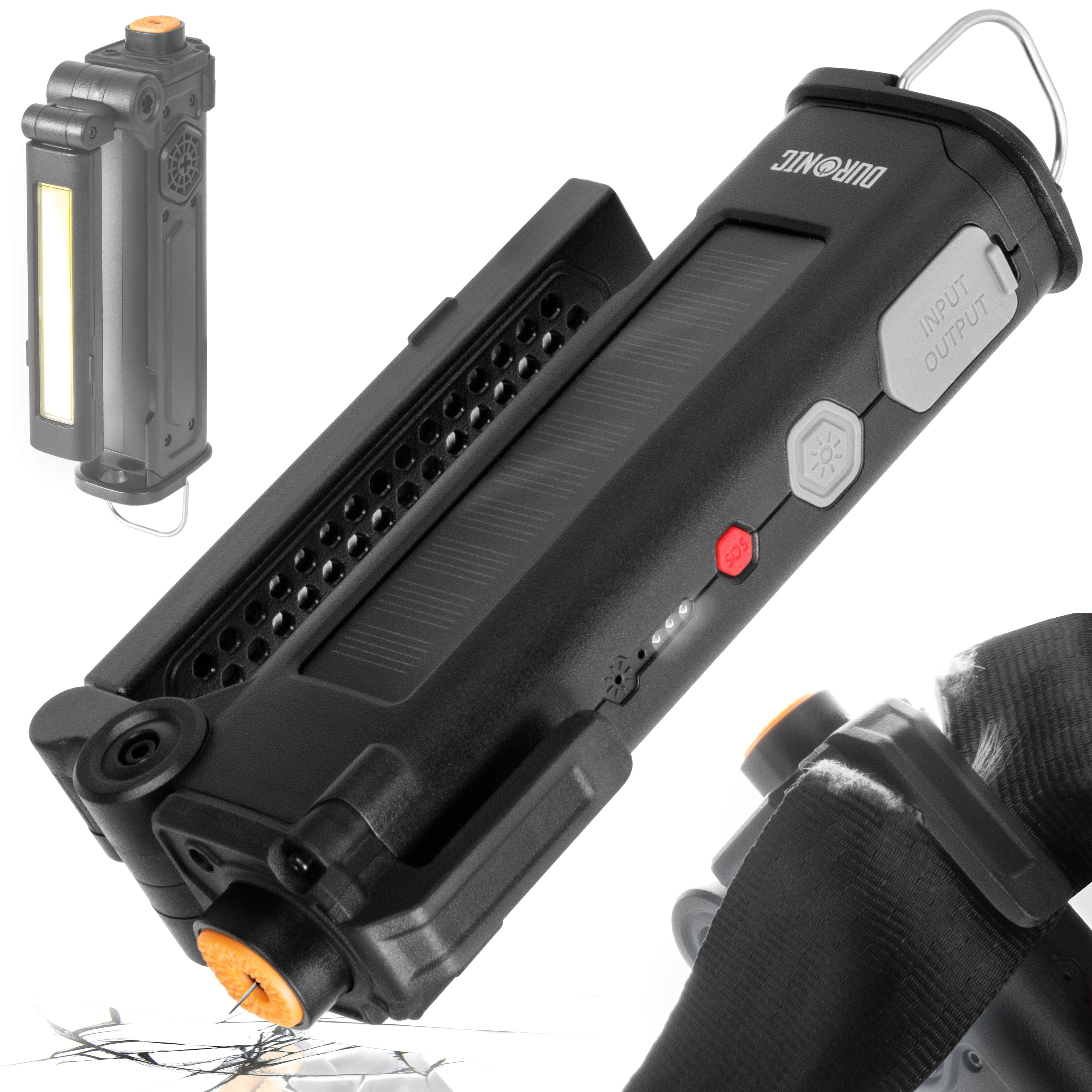 DURONIC CT51 Kit emergenza auto 4 in 1 con martello frangivetro, taglia cintura e strumenti di soccorso rapido