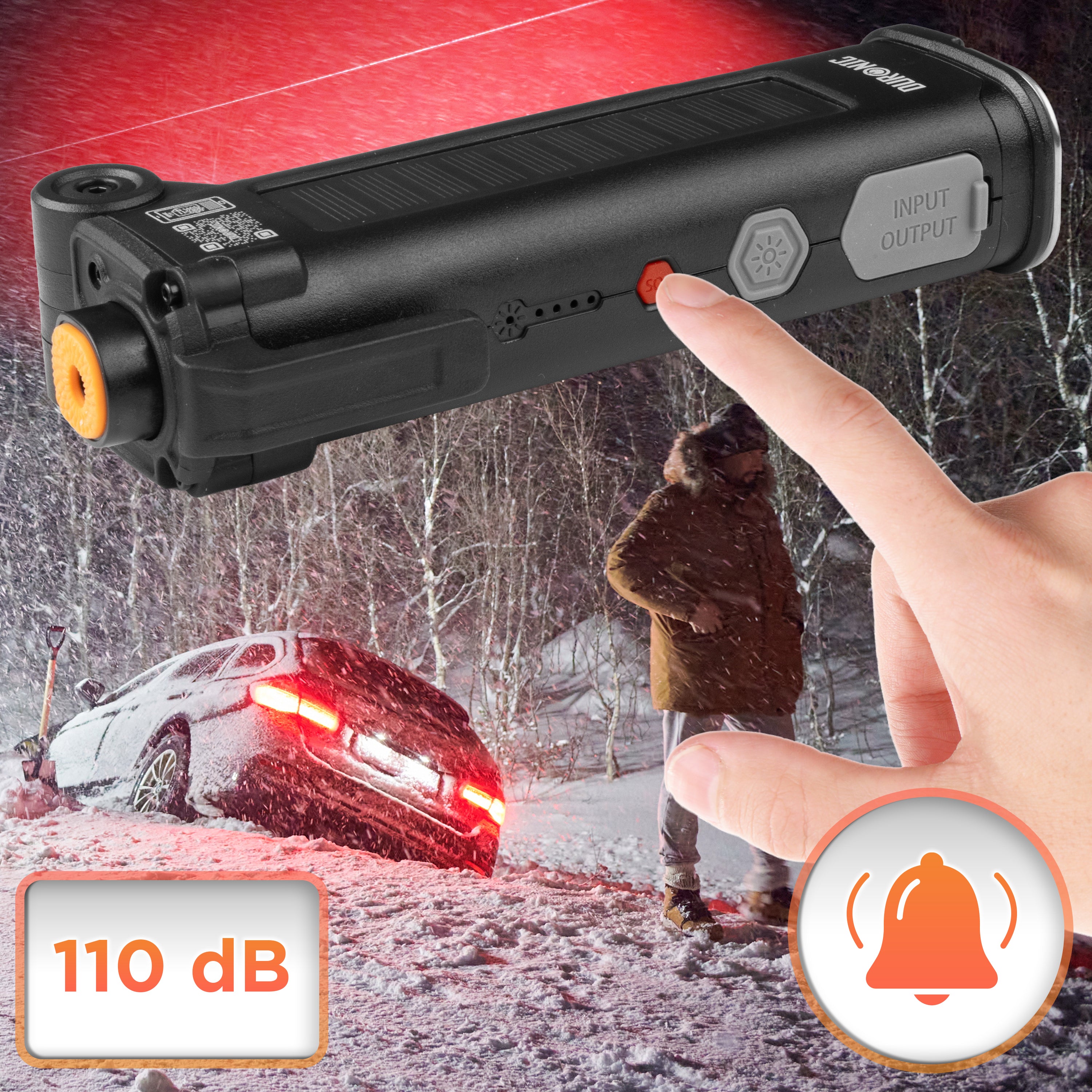 DURONIC CT51 con allarme sonoro SOS integrato per le situazioni di emergenza.