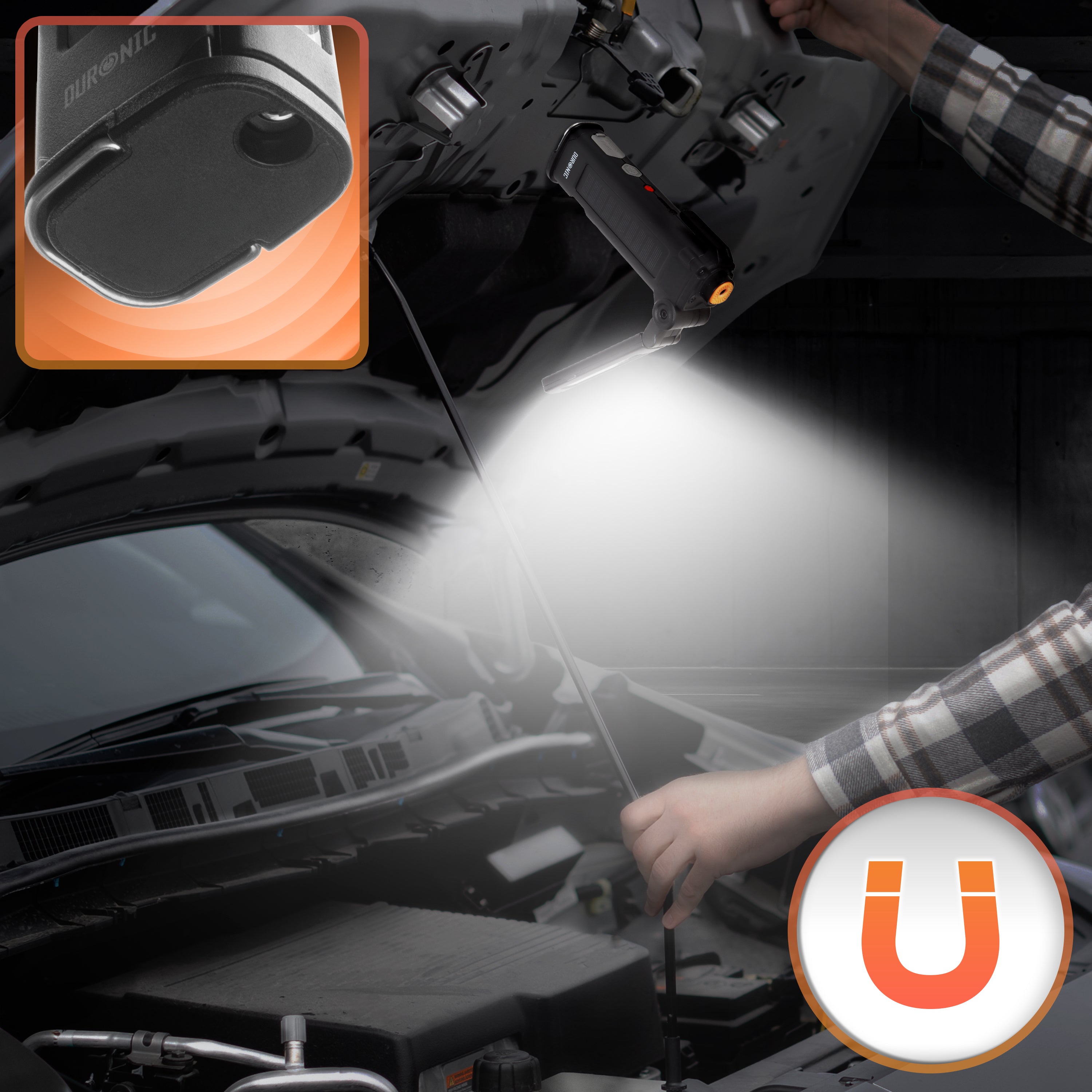 DURONIC CT51 con magnete per il fissaggio su superfici metalliche.