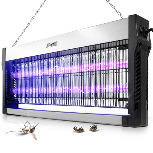 DURONIC FK2X10 Lampada elettrica antizanzare grigia con funzione elettrica attiva