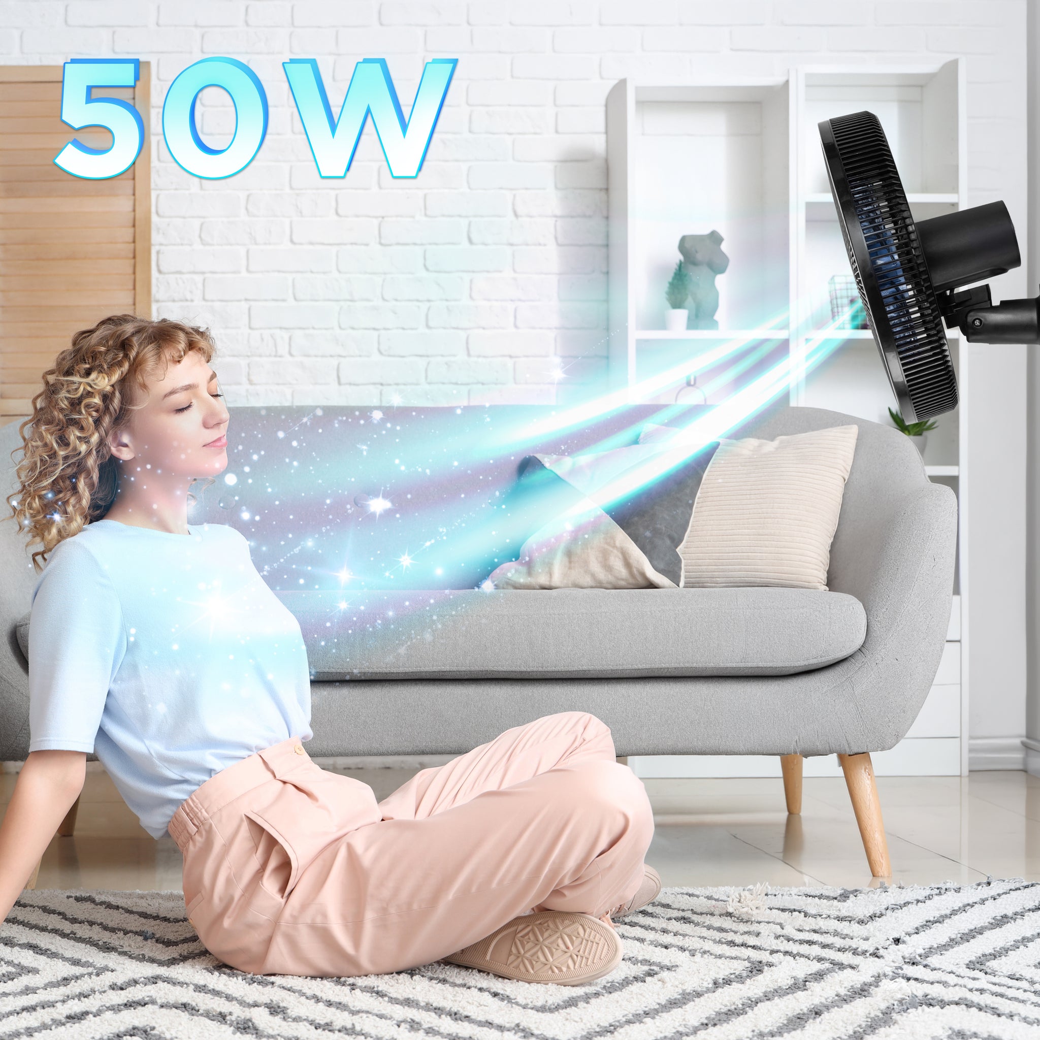 DURONIC FN42 BK Ventilatore nero in uso con potenza di 50W