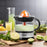DURONIC JE407 spremiagrumi elettrico con le diverse parti del prodotto e lime fresco.