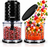 Duronic CH57 BK Mini Tritatutto 500W con 2 Ciotole 700 ml con Coperchio, Robot da Cucina Multifunzione per Verdure Frutta Carne Spezie, 4 Lame Acciaio Inox, Funzione Impulso, Preparazione Salse Nero