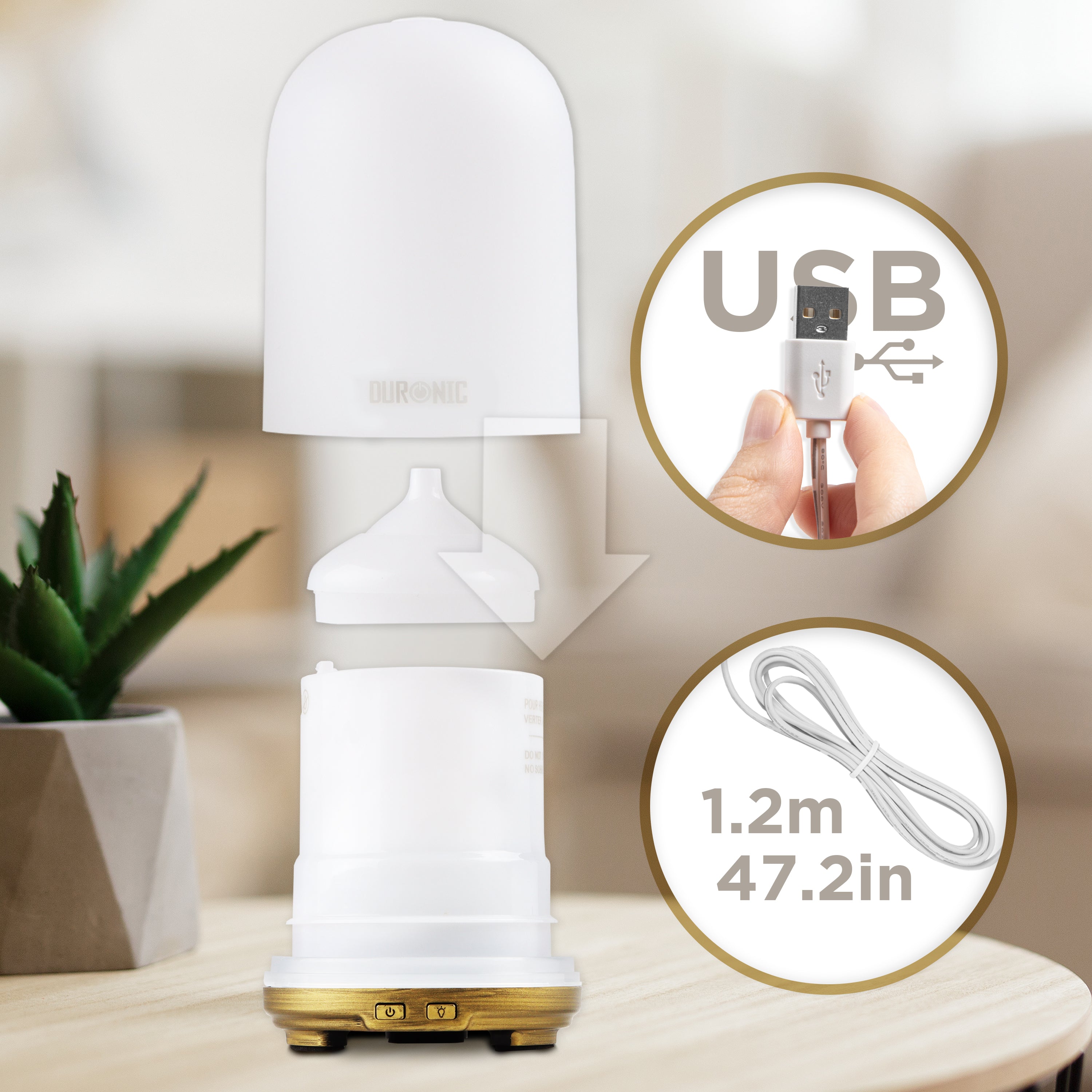 Duronic AD11 Dispenser Automatico di Sapone Ricaricabile tramite USB per un Utilizzo Pratico e Senza Contatto.