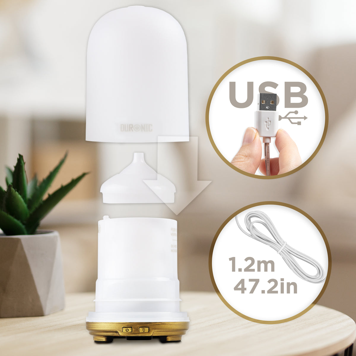 Duronic AD11 Dispenser Automatico di Sapone Ricaricabile tramite USB per un Utilizzo Pratico e Senza Contatto.
