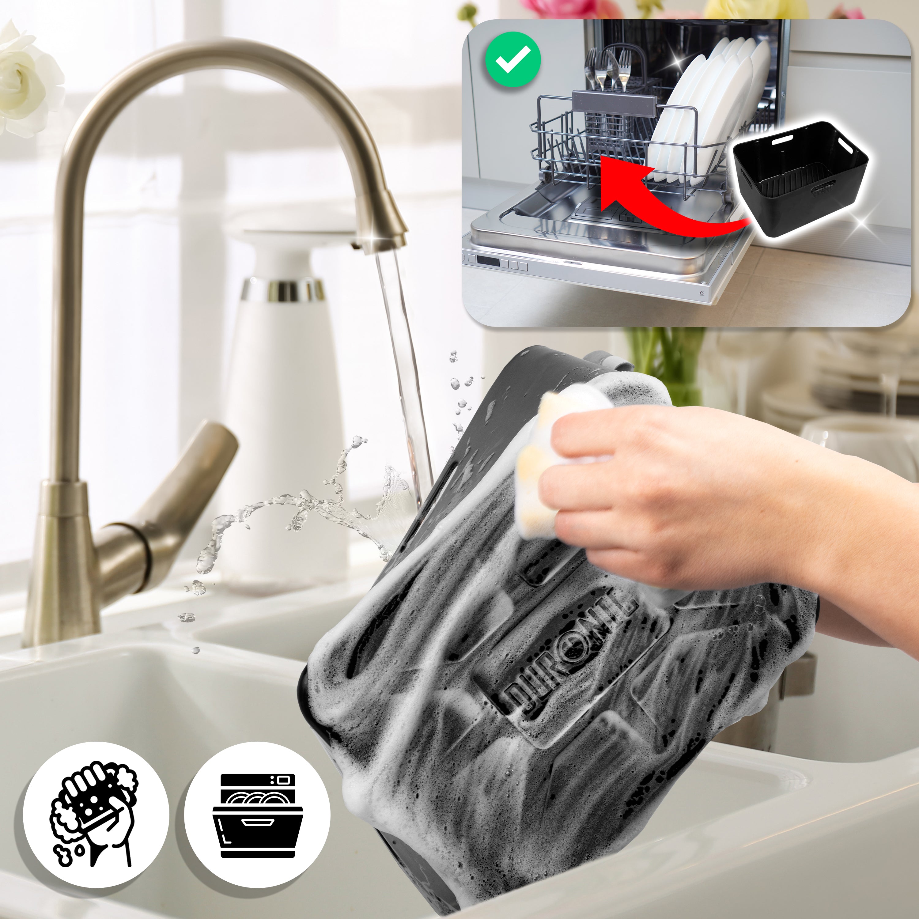 Duronic AFL1 Friggitrice ad aria con cestello antiaderente facile da pulire dopo ogni utilizzo.