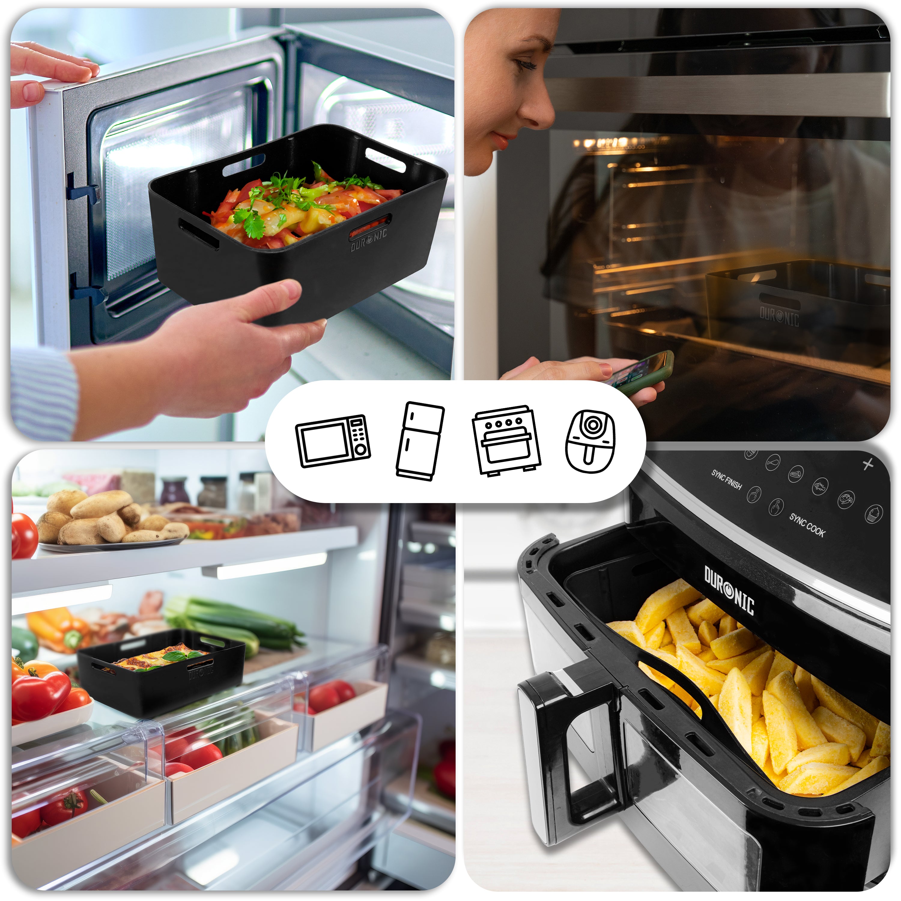 Duronic AFL3 Friggitrice ad aria facile da utilizzare grazie al display touch e ai programmi di cottura intuitivi.