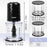 Duronic CH57 BK Mini tritatutto con misure dettagliate e struttura salvaspazio.
