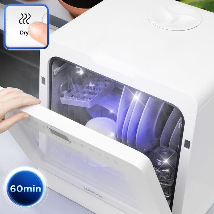 Duronic DW5 WE Lavastoviglie Portatile con Funzione di Lavaggio Antibatterico.