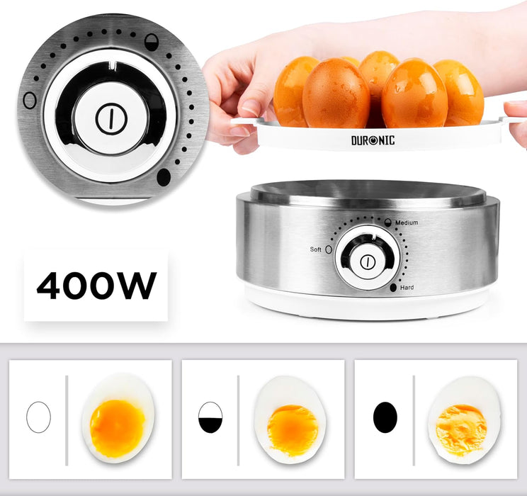 Duronic EB40 WE Cuociuova elettrico da 400W per una cottura pratica e veloce delle uova.