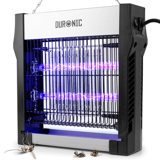 Duronic FK2X4 Lampada elettrica antizanzare grigia con funzione elettrica attiva.
