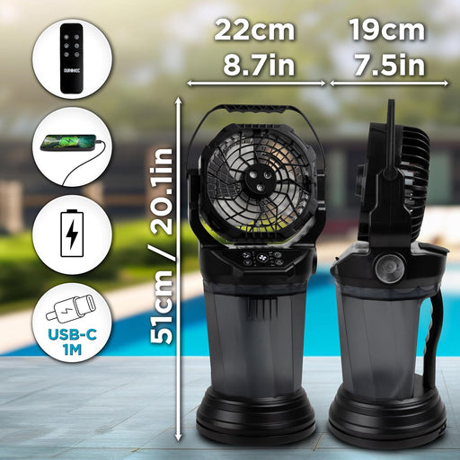 Duronic FM6 Dimensioni compatte del ventilatore portatile per un facile posizionamento su scrivanie e comodini.