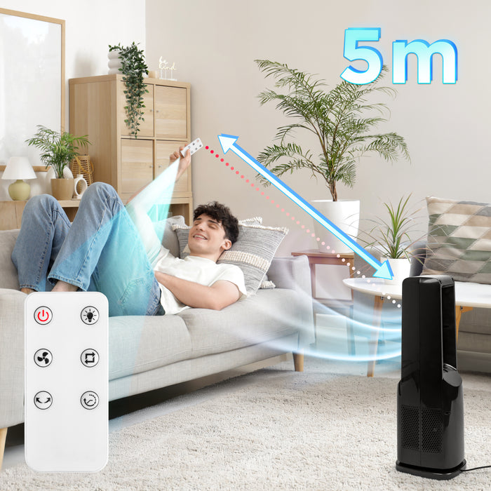 Duronic FN72 Ventilatore a colonna con telecomando per controllare comodamente le funzioni a distanza.