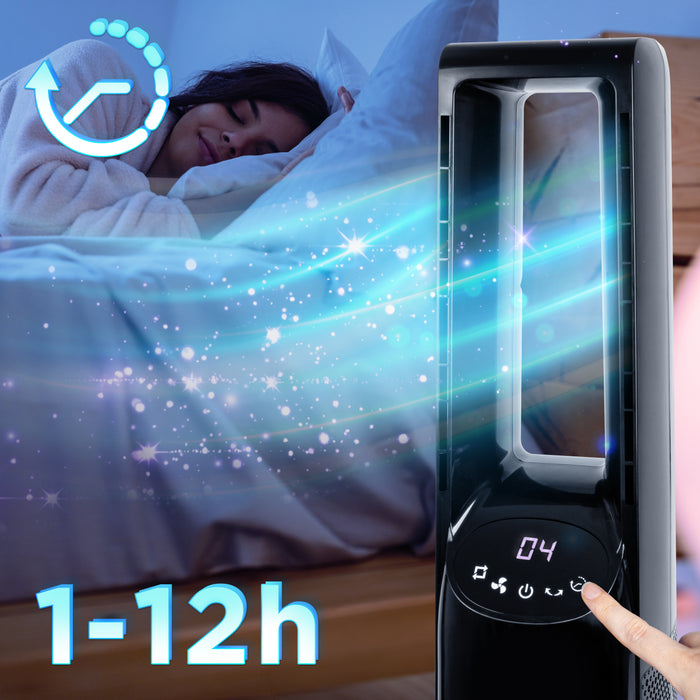 Duronic FN72 Ventilatore con timer fino a 12 ore per programmare lo spegnimento automatico.