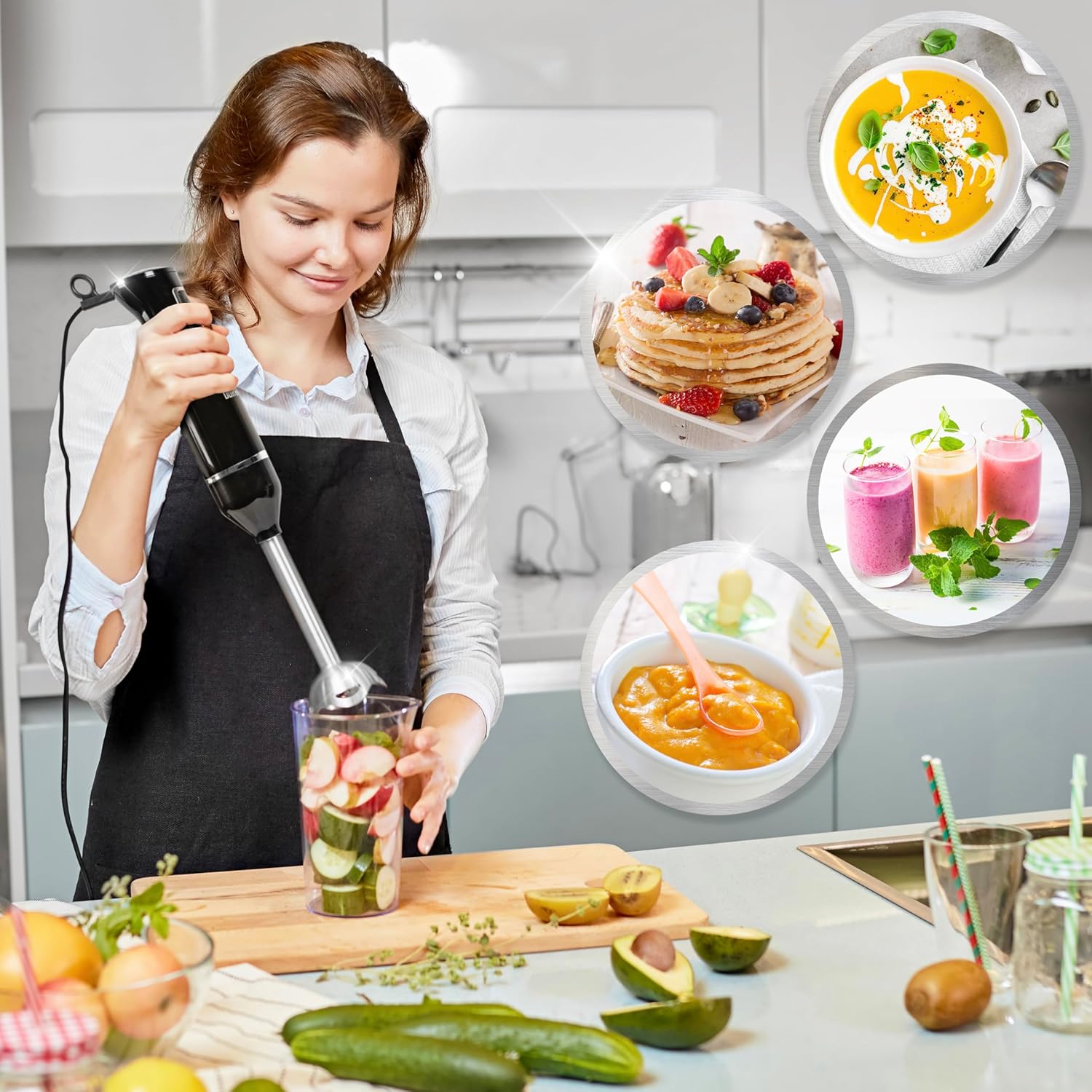 Duronic HB35C Minipimer per frullati di frutta, bevande cremose e smoothie fatti in casa.