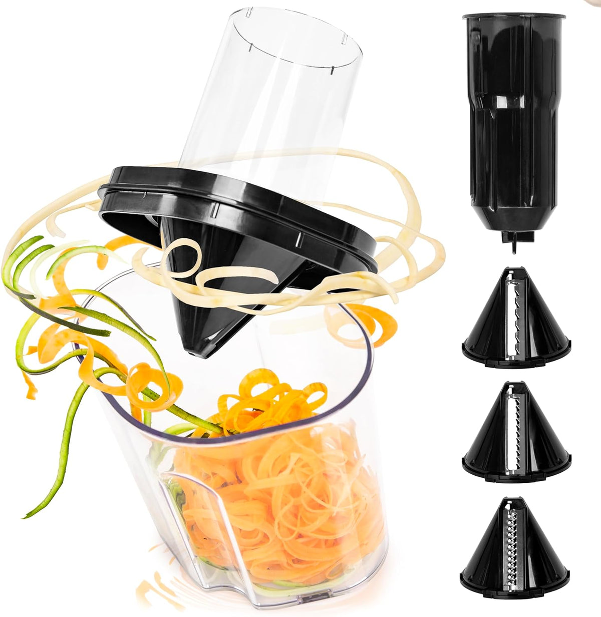 Duronic HBS35 Spiralizzatore per Verdure con 3 Coni Intercambiabili per Tagliare Zucchine, Carote e Altre Verdure a Spirale.