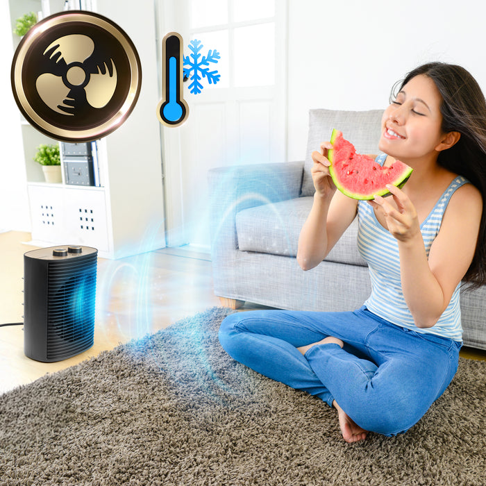 Duronic HV32 BK Modalità ventilazione per una piacevole circolazione dell'aria senza riscaldamento.