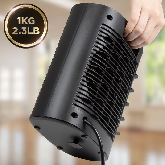 Duronic HV32 BK Termoventilatore leggero e portatile facile da trasportare in ogni ambiente.