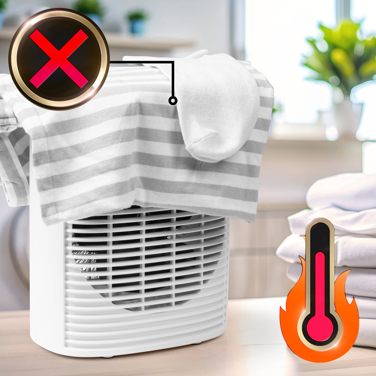 Duronic HV32 WE Protezione dal surriscaldamento per un utilizzo più sicuro.