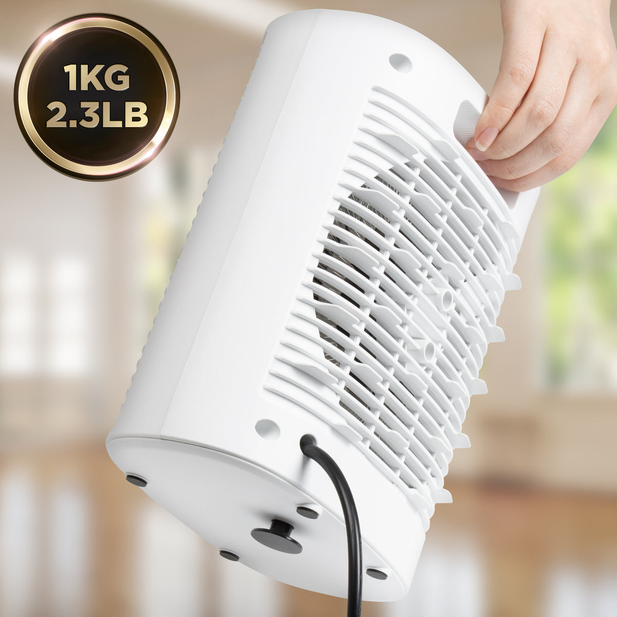 Duronic HV32 WE Stufetta elettrica portatile e leggera, facile da spostare tra diversi ambienti.