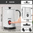 Duronic MF130 WE Montalatte Elettrico da 550 W con Dimensioni di 19 × 17 × 11,8 cm, 2 Fruste Incluse per Mescolare e Montare il Latte, Caraffa con Coperchio e Base di Alimentazione.