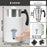 Duronic MF500 WE Montalatte Elettrico da 500 W con Dimensioni di 24 × 17 × 13 cm e 2 Fruste Magnetiche Incluse, Ideale per Montare e Riscaldare il Latte.