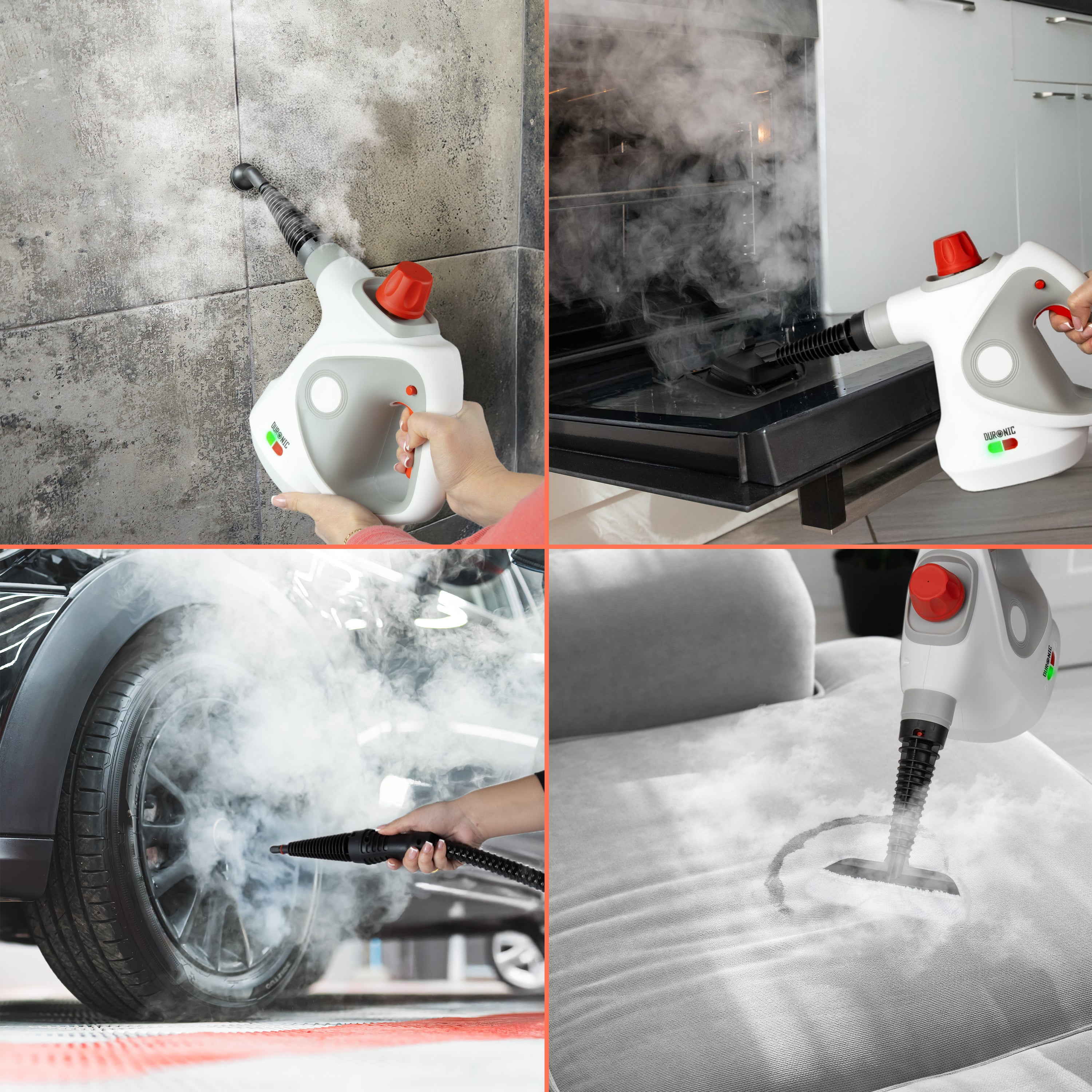 Duronic SC32 WE Pulitore a vapore versatile per superfici dure, tessuti e sanitari.